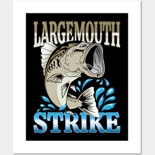 LARGEMOUTH BASS - BLACK BASS FISH - LUNKER FISH Posters and Art